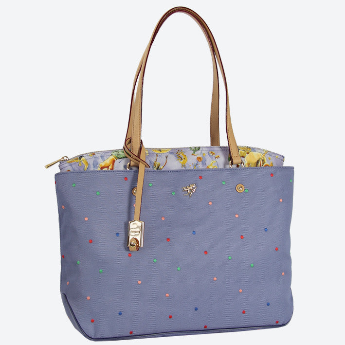 Piero Guidi Magic Circus -  13 x 10 x 4 in. Cherie Pois Tote