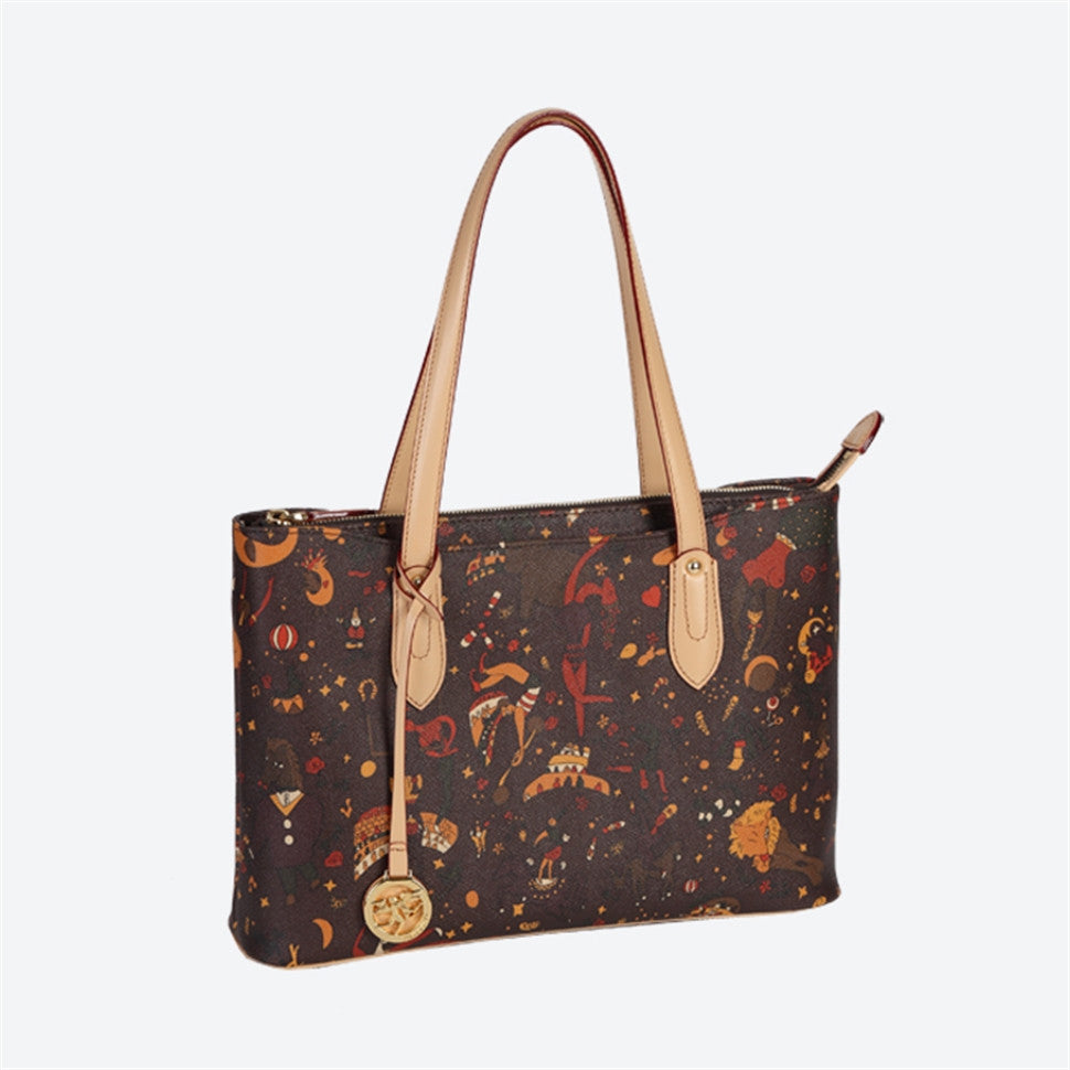 Piero Guidi Magic Circus - 15 x 10 in. Brown or Black Tote