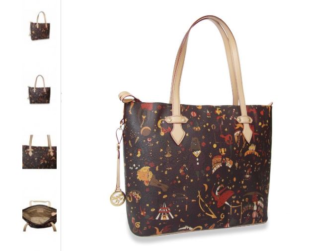 Piero Guidi Magic Circus White Tote Bag with Zipper