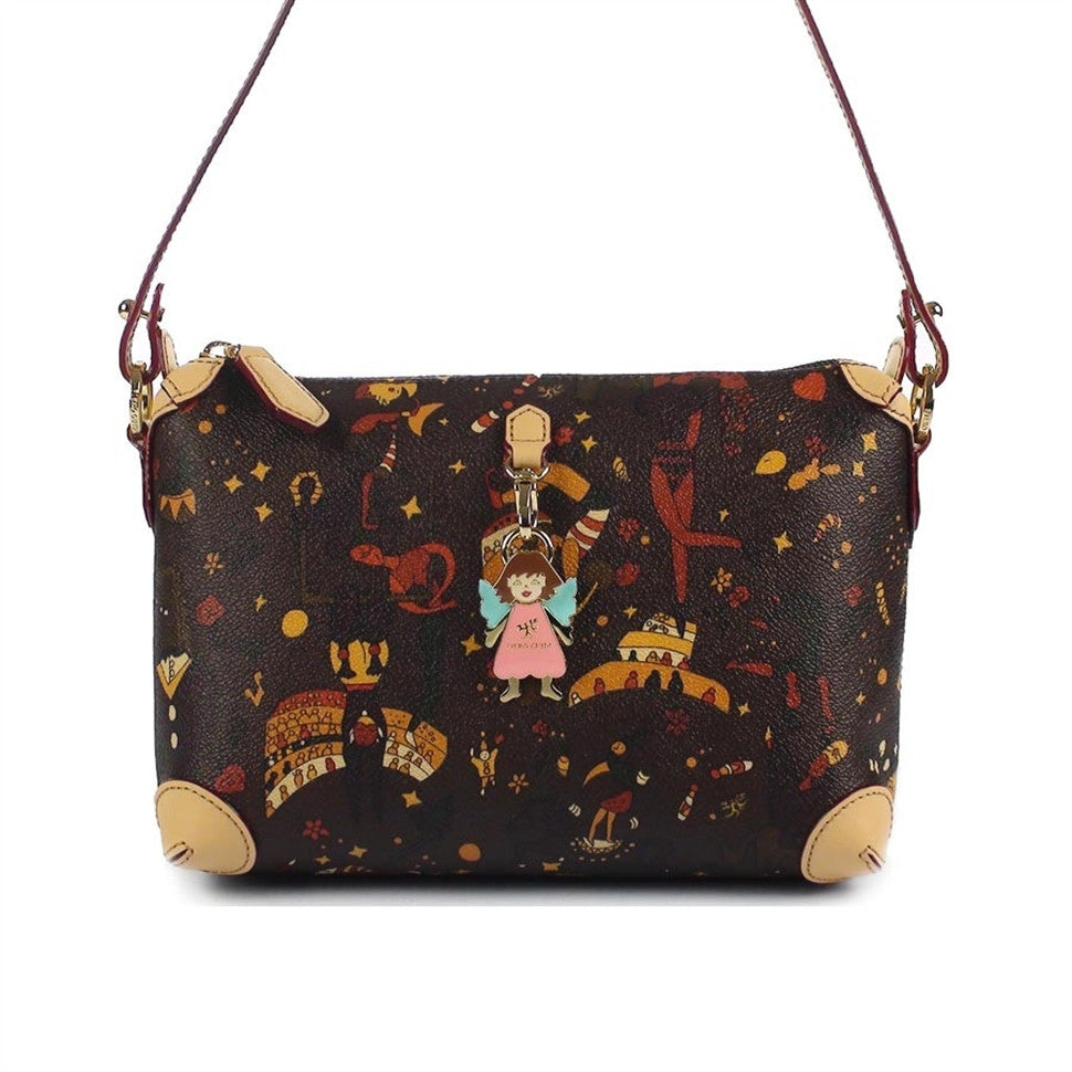 Piero Guidi Magic Circus Sling Bag 8.5 x 8 in. Brown or Black