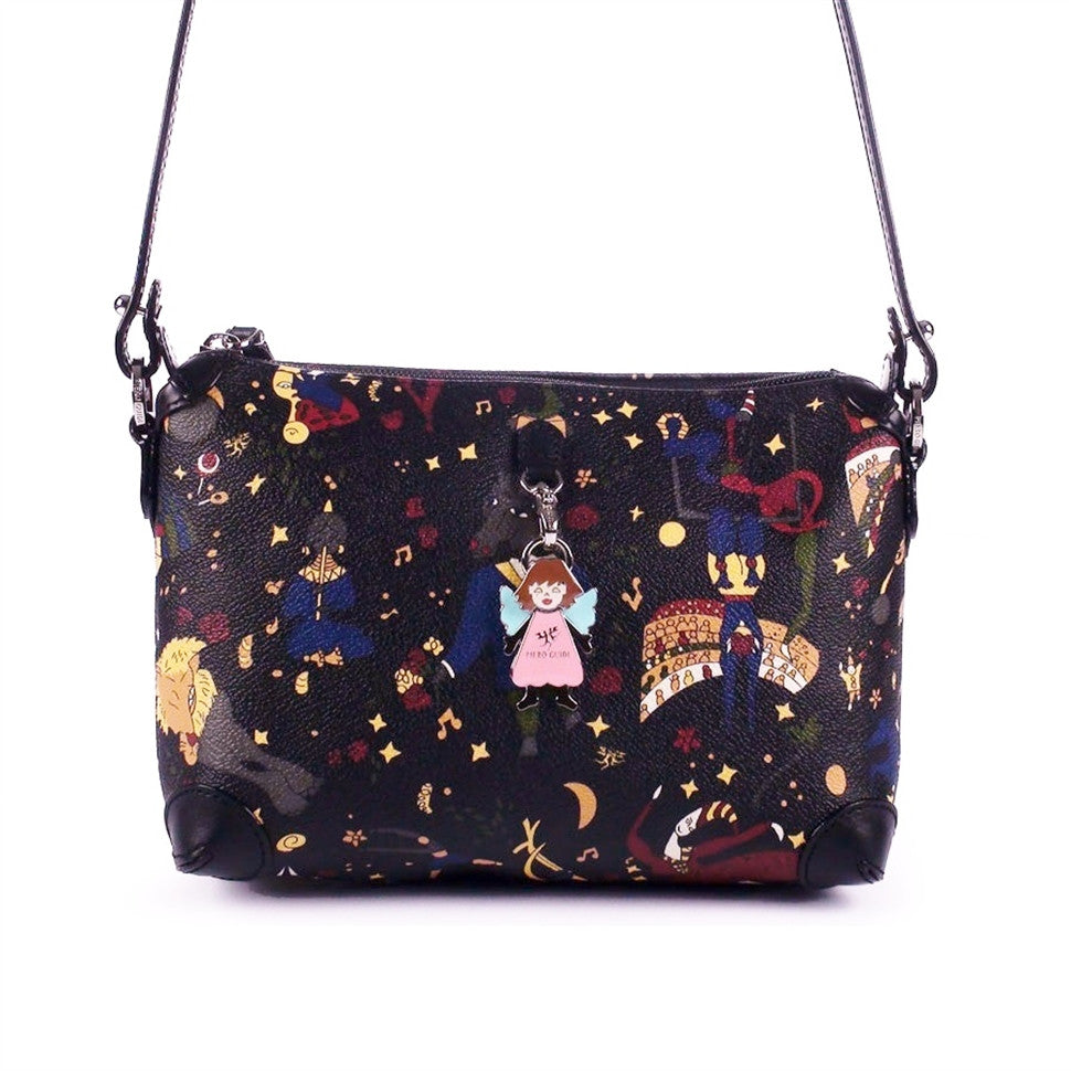 Piero Guidi Magic Circus Sling Bag 8.5 x 8 in. Brown or Black