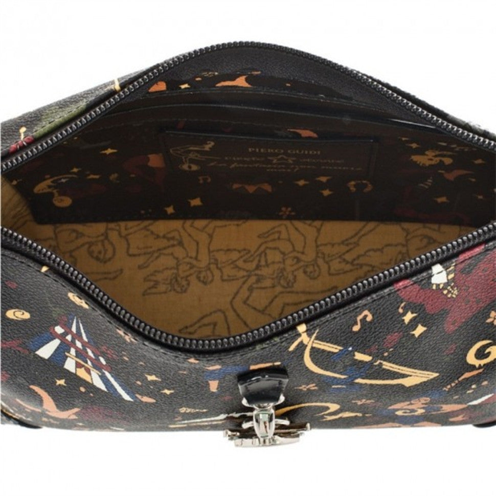 Piero Guidi Magic Circus Sling Bag 8.5 x 8 in. Brown or Black