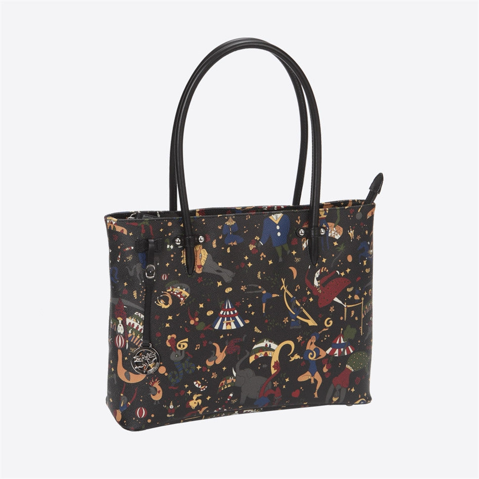 Piero Guidi Magic Circus- 10.5 x 16 in. Black or Brown Tote