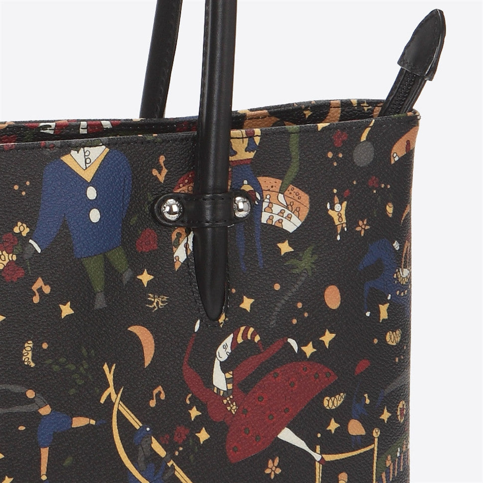 Piero Guidi Magic Circus- 10.5 x 16 in. Black or Brown Tote