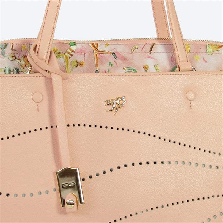 Piero Guidi Cherie Leather - 13 x 10 x 4 in. Sunlight Pink Tote Bag